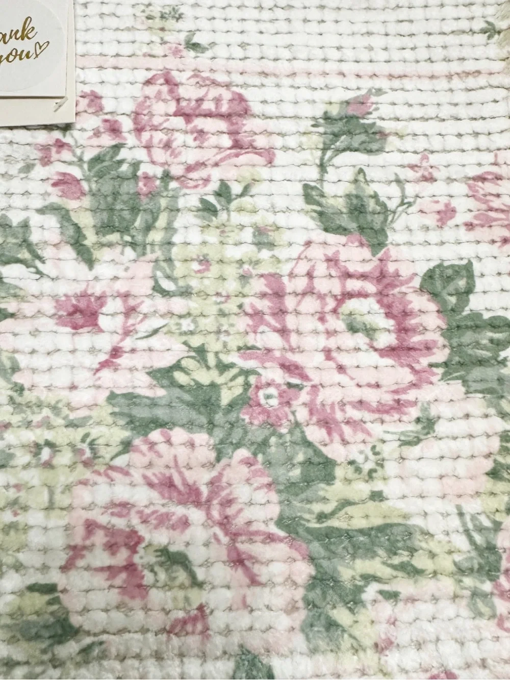 NEW Laura Ashley PINK & GREEN FLORAL Bath Rug